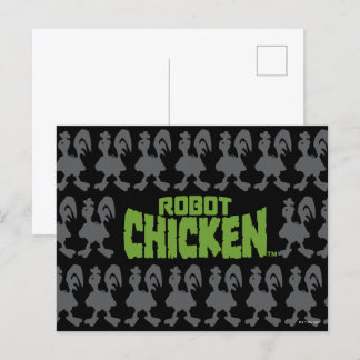Cartão Postal Robot Chicken Silhouette Pattern