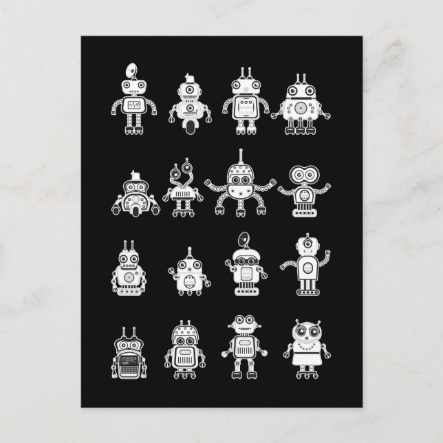 Cartão Postal Robots Science Robot Technology (Frente)