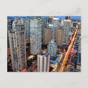 Cartão postal Robson Street Vancouver British Col
