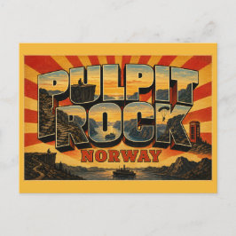Cartão Postal Roca do Púlpito Preikestolen Noruega Falésia Famos