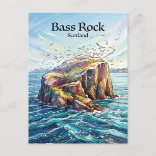 Cartão Postal Rocha Bass Escócia