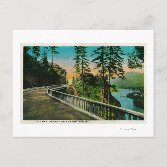 Cartão Postal Rocha dentária no rio Columbia, OR (Frente)