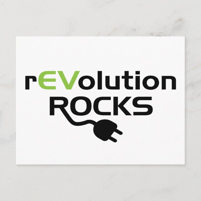 Cartão Postal Rochas de Veículos Elétricos - EV (Frente)