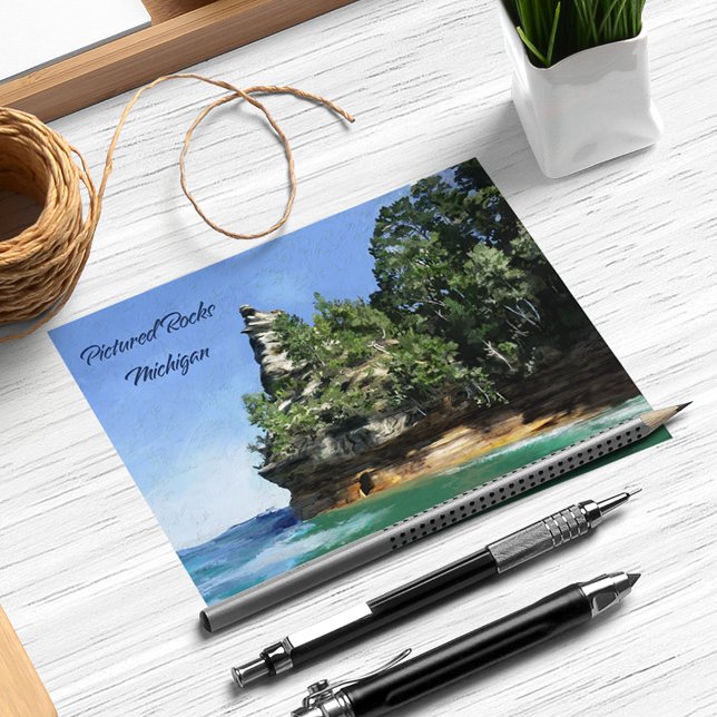 Cartão Postal Rochas Fotografadas Em Michigan (Criador carregado)