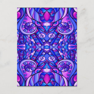 Cartão Postal Rochas Psicodélicas Azuis E Roxas