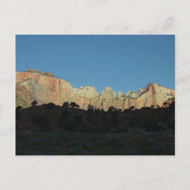 Cartão Postal Rochas Vermelhas da Manhã no Parque Nacional do Zi (Frente)