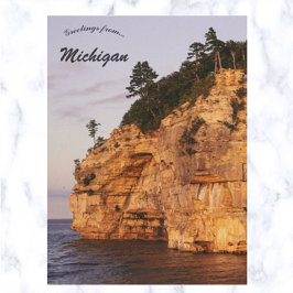 Cartão Postal Rochedo Cabeça Indiana Michigan