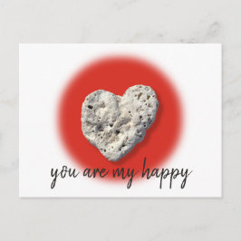 Cartão Postal Rochedo de Coral Coração Você É Meu Feliz Roteiro