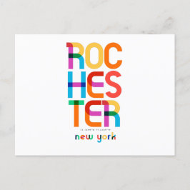 Cartão Postal Rochester New York Meio século, Pop Art,