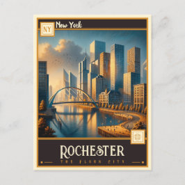 Cartão Postal Rochester, Nova Iorque | Vintage