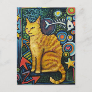 Cartão Postal Rochoso, os produtos do gato da estrela do rock