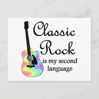 Cartão Postal Rock Clássico é minha segunda língua
