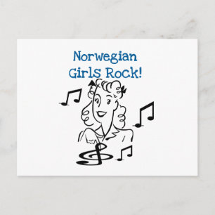Cartão Postal Rock De Raparigas Norueguesas
