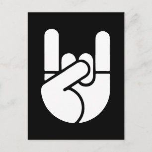 Cartão Postal Rock Hand Stencil