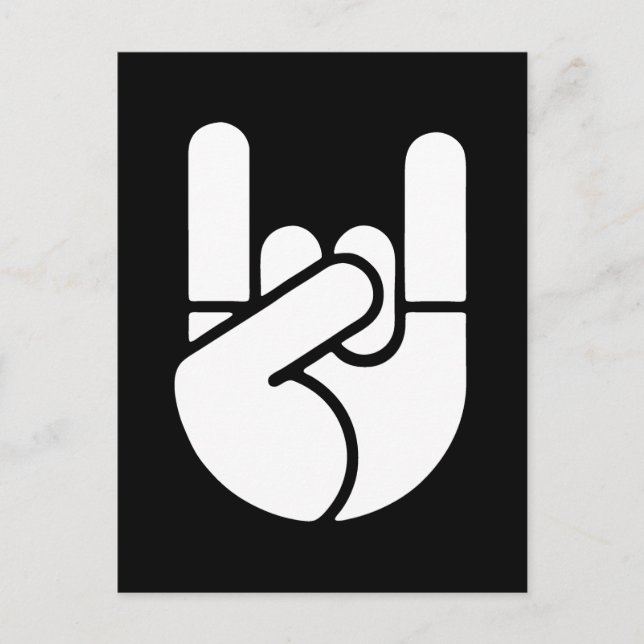 Cartão Postal Rock Hand Stencil (Frente)