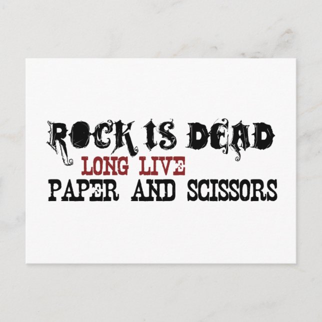 Cartão Postal Rock Is Morto (Frente)