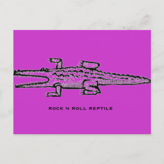 Cartão Postal rock n roll réptil