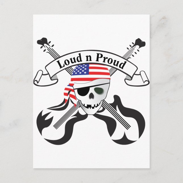 Cartão Postal Rock Pirate USA Style (Frente)