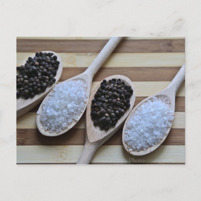 Cartão Postal Rock Salt and Peppercorns (Frente)