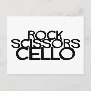 Cartão Postal Rock Scissors Cello