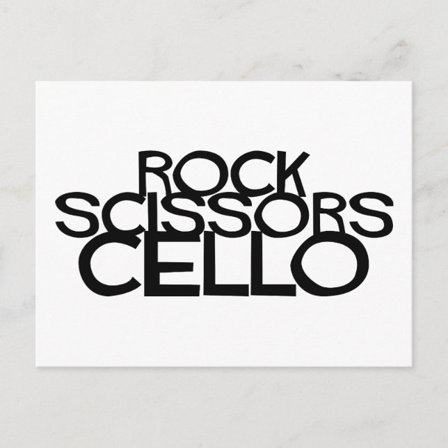 Cartão Postal Rock Scissors Cello (Frente)
