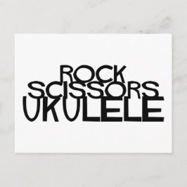 Cartão Postal Rock Scissors Ukulele