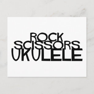 Cartão Postal Rock Scissors Ukulele