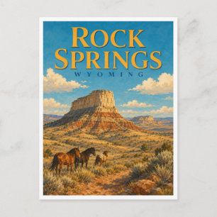 Cartão Postal Rock Springs Wyoming Pilot Butte GeoSaga