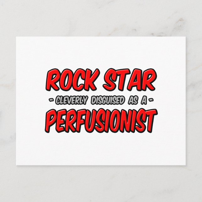 Cartão Postal Rock Star. Perfusionista (Frente)