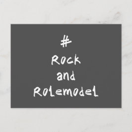 Cartão Postal #RockandRolemodel - Branco.