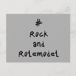 Cartão Postal #RockandRolemodel - Preto.