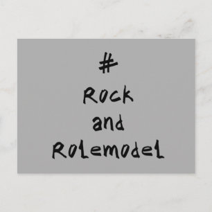 Cartão Postal #RockandRolemodel - Preto.