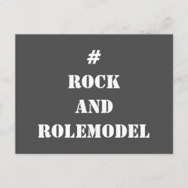 Cartão Postal #RockandRolemodel - White Editable.