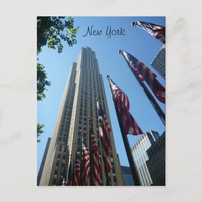 Cartão Postal rockefeller sinalizado (Frente)