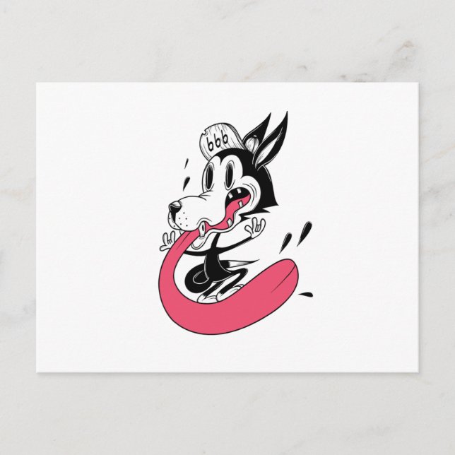 Cartão Postal Rocker Dog (Frente)