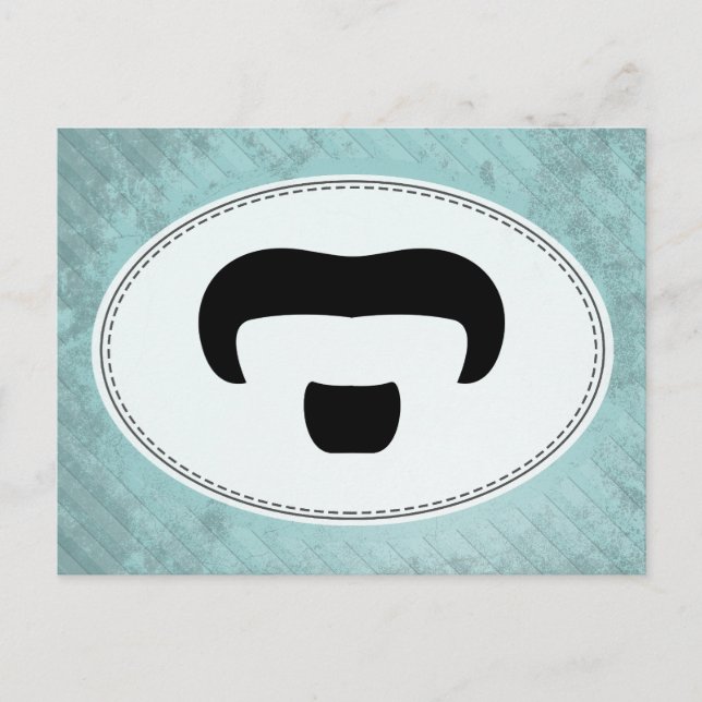 Cartão Postal Rocker Mustache (Frente)