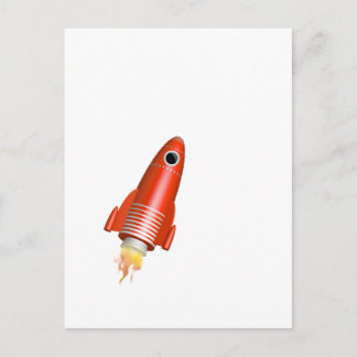 Cartão Postal Rocket Vermelho