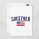 Cartão Postal Rockford EUA Flag (Frente/Verso)