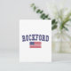 Cartão Postal Rockford EUA Flag (Em pé/Frente)