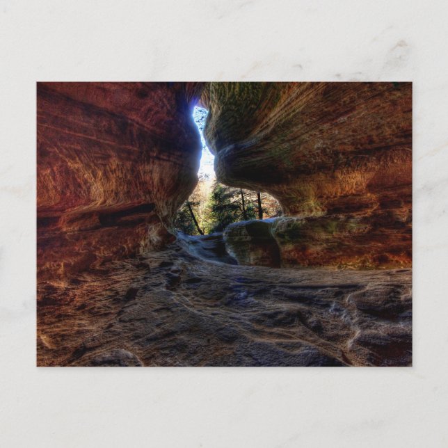 Cartão Postal Rockhouse, Hocking Colinas State Park, Ohio (Frente)