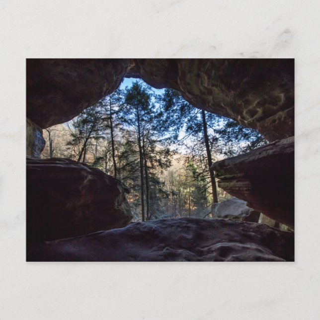 Cartão Postal Rockhouse, Hocking Colinas State Park, Ohio (Frente)