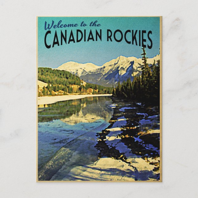 Cartão Postal Rockies canadenses (Frente)