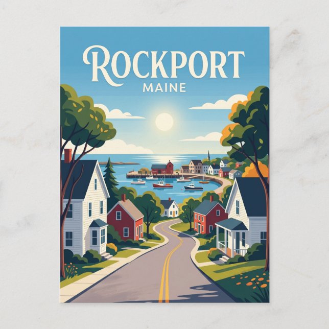 Cartão Postal Rockport EUA (Frente)