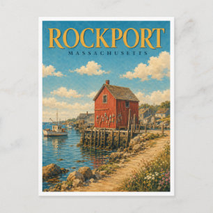 Cartão Postal Rockport Massachusetts Motif No.1 GeoSaga