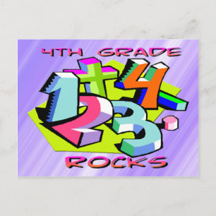 Cartão Postal Rocks do 4º ano - Números