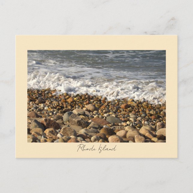 Cartão Postal Rocks Waves Rhode Island Postcard (Frente)