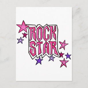 Cartão Postal RockStar em PInk