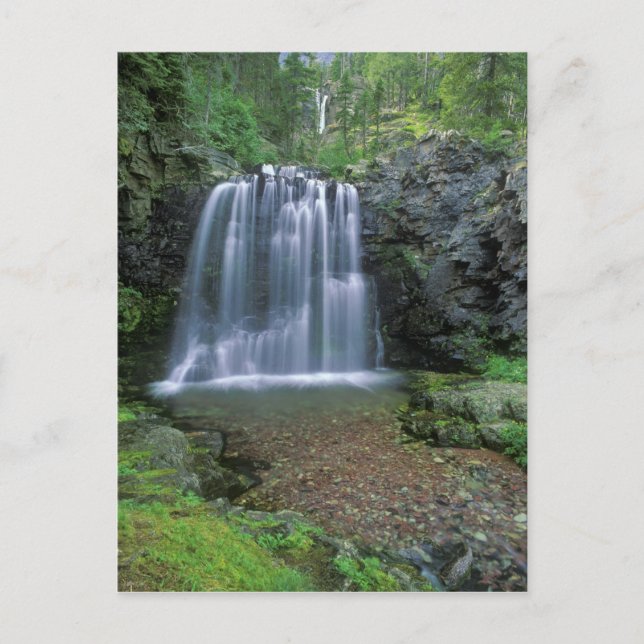 Cartão Postal Rockwell Falls in the Two Medicine Valley of (Frente)