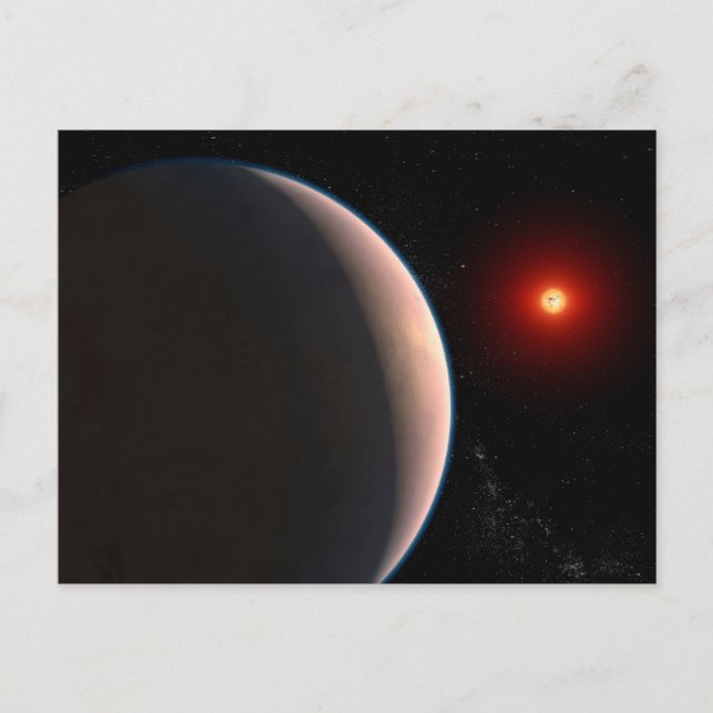 Cartão Postal Rocky Exoplaneta Gj 486 B Orbitando Uma Estrela An (Frente)