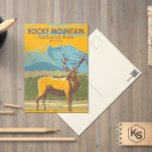 Cartão Postal Rocky Mountain National Park Colorado Elk Vintage<br><div class="desc">Vetor de Montanha Rochosa trabalho de arte design. O parque é conhecido pela Trail Ridge Road e pela Old Fall River Road,  que atravessam aspets e rios.</div>